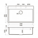 Кухонная мойка OMOIKIRI Tedori 79-GR Tetogranit/leningrad grey (4993571)