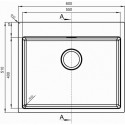Кухонная мойка FLORENTINA Логика-НМ 600.510.10.10 сатинированная LHM.600.510.B.10.S.10