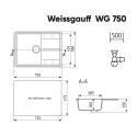 Кухонная мойка WEISSGAUFF WG 75005 Gray