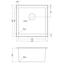 Кухонная мойка EMAR EMQ-1455.P алмаз