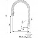 Смеситель FRANKE Maris Free by Dror с выдвижным шлангом оптика стали