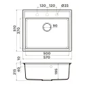 Кухонная мойка OMOIKIRI Daisen 57-GR (4997311)