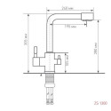 Смеситель ZIGMUND & SHTAIN ZS 1300 черный базальт