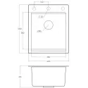 Кухонная мойка EMAR EMQ-1420.Q алмаз