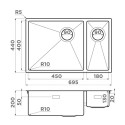 Кухонная мойка OMOIKIRI Taki 69-2-U/IF-LG-L Side (4997051)