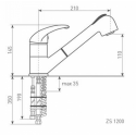 Смеситель для мойки ZIGMUND & SHTAIN zs 1200стальной