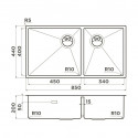 Кухонная мойка OMOIKIRI Taki 85-2-LB-U/IF-GB Side (4997039)