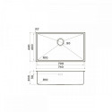 Кухонная мойка OMOIKIRI Taki 74-U/IF-LG (4993499)