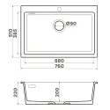 Кухонная мойка OMOIKIRI Omishima 76-DG Matt (4997552)