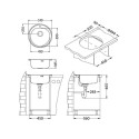 Кухонная мойка ALVEUS Form 30 LEI-90 FI 1116757 (в комплекте с сифоном 1102384)