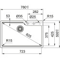 Кухонная мойка FRANKE UBG 610-72 черный матовый (114.0634.793)