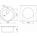 Кухонная мойка GRANULA GR-4801 алюминиум