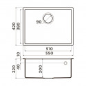 Кухонная мойка OMOIKIRI Tedori 54-U-BL Tetogranit (4993988) черный