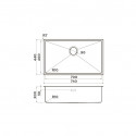Кухонная мойка OMOIKIRI Taki 74-U/IF-GM (4993498)