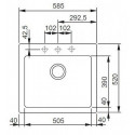 Кухонная мойка FRANKE mrg 610-58 миндаль (114.0313.266)