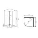 Душевая кабина TIMO Premium IMPI H-517