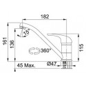 Смеситель для мойки Franke Basic хром (115.0250.147)