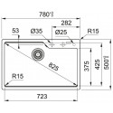 Мойка Franke UBG 610-78 миндаль (114.0595.795)