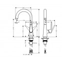 Смеситель для кухонной мойки hansgrohe Talis S (72814000)