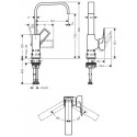 Смеситель для раковины hansgrohe Metropol 74511000