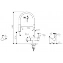 Смеситель для мойки Omoikiri Kanto-PVD-LG (4994014) дл кухонной мойки