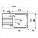 Мойка Franke SRX 611-86 XL, сталь (101.0368.321)