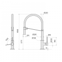 Смеситель FALMEC TREVI PRO PVD GUN METAL (MTRP.00#PPF)