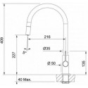 Смеситель Franke Ambient Evo, хром/белый (115.0373.949)