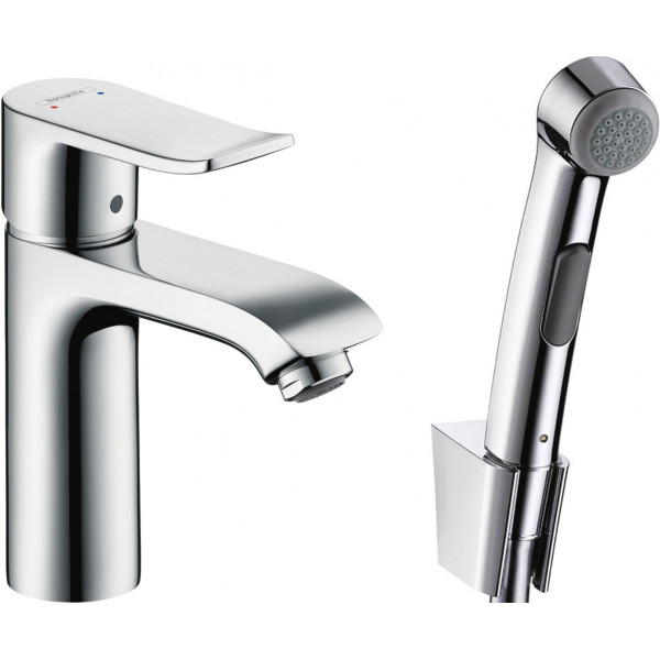 Смеситель Hansgrohe Metris 31285000 для раковины с гигиеническим душем