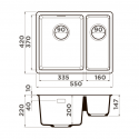 Мойка кухонная Omoikiri Kata 55-2-U-GR leningrad grey