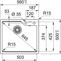 Мойка Franke UBG 610-56, миндаль (114.0595.379)