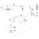 Смеситель Lemark Melange LM4922CW для ванны и душа, встраиваемый