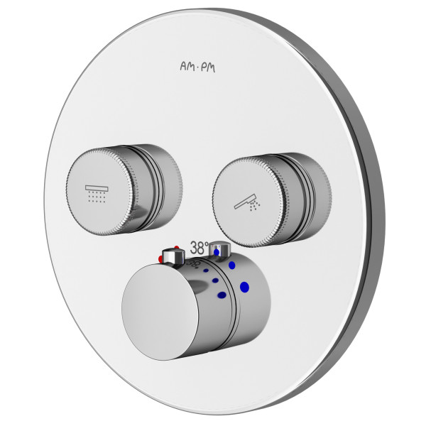 Смеситель для 2 потребителей с термостатом AM/PM F50A85700 Inspire V2.0, TouchReel, монтируемый в стену, х