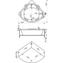 Акриловая ванна Bas Ривьера 161x161 + средство для ванн