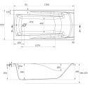 Акриловая ванна Cersanit Zen 170 см + ножки