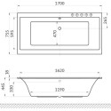 Акриловая ванна Excellent Pryzmat Slim WAEX.PRY17S.SMART 170x75