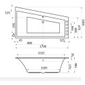 Акриловая ванна Excellent Sfera Slim WAEX.SFP17S.SMART R 170х100 см