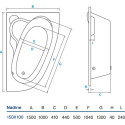 Акриловая ванна Koller Pool Nadine 150x100 R