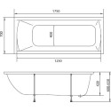 Акриловая ванна Marka One Modern 01мод17570 175x70