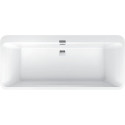 Акриловая ванна Villeroy & Boch Squaro Edge 12 UBQ180SQE9T2V-RW 180x80, с наполнением через перелив, stone white