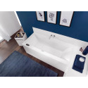 Акриловая ванна Villeroy & Boch Squaro Edge 12 UBQ190SQE2DV-RW 190x90, с ножками, слив-перелив, stone white
