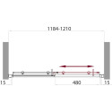 Душевая дверь в нишу BelBagno Uno BF 1 120 P Cr