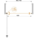 Душевая дверь в нишу Cezares Eco O-B-1-70-C-Cr стекло прозрачное