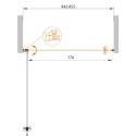 Душевая дверь в нишу Cezares Eco O-B-1-85-C-Cr стекло прозрачное