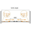 Душевая дверь в нишу Cezares Molveno BF 2 160 C Cr IV