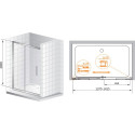 Душевая дверь в нишу Cezares Premier Soft W-BF1 140 C Cr IV