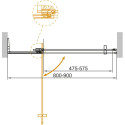 Душевая дверь в нишу Cezares Slider B 1 80/90 C NERO