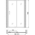 Душевая дверь в нишу Gemy Victoria S30191HM 100 см, профиль хром
