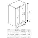 Душевая дверь в нишу Good Door Altair WTW-140-C-CH