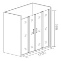 Душевая дверь в нишу Good Door Infinity WTW-TD-170-G-CH